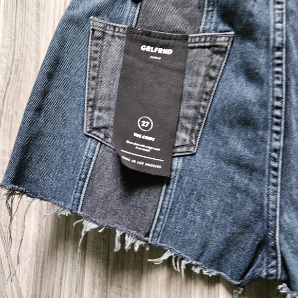 GRLFRND'CINDY' ROSE EMBROIDERED PANELLED DENIM SHORTS - Picture 2 of 16